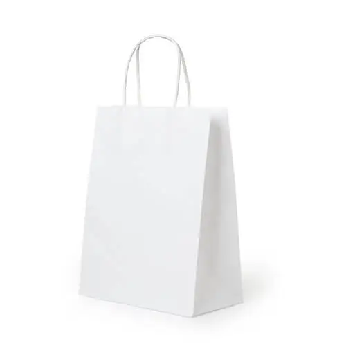 customized kraft paper bag white