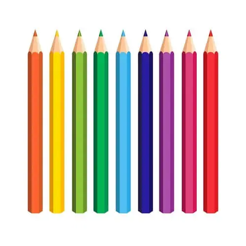 9 Coffrets de crayons de couleur